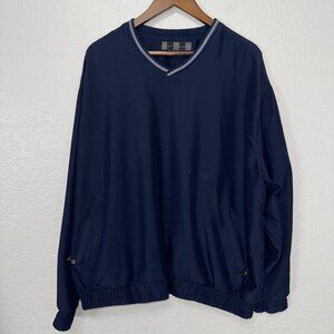 Nike Golf Pullover Mens XL Soft windbreaker Polyester v-neck‎ Tennis Preppy